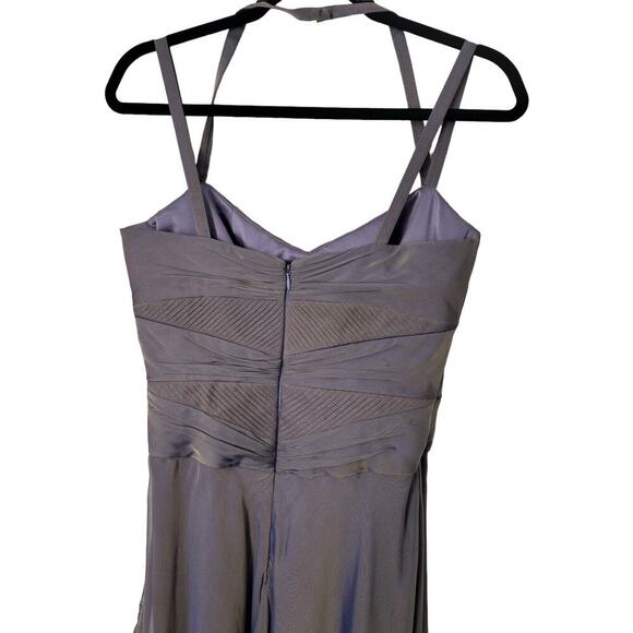 Badgley Mischka Dress Size 4 Lavender 100% Silk Irridescent Chiffon Cocktail - Picture 5 of 15